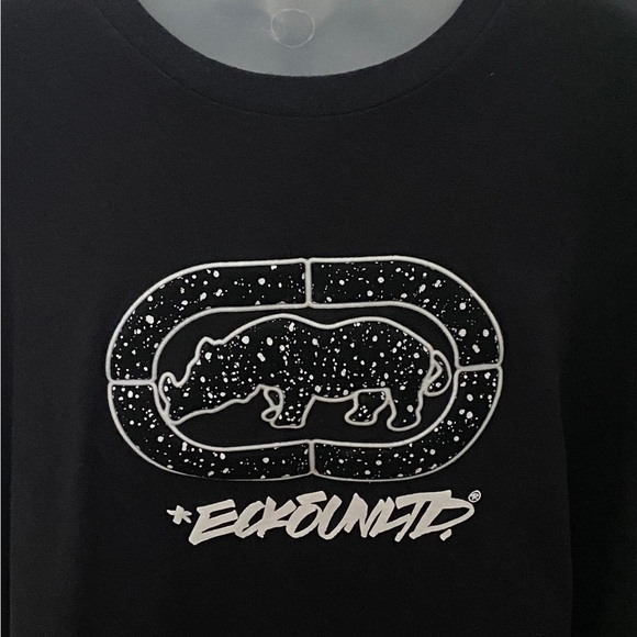 ECKO UNTLD Rhino Puffy Black & White Spotted Logo Men 2XL XXL - Picture 2 of 5